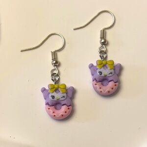 Purple and pink Kuromi Kids Earrings
